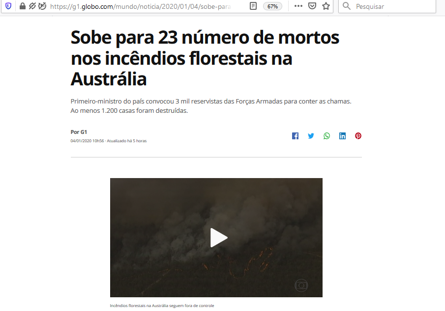 CM artigo OJA - sobe para 23 numero de incendios